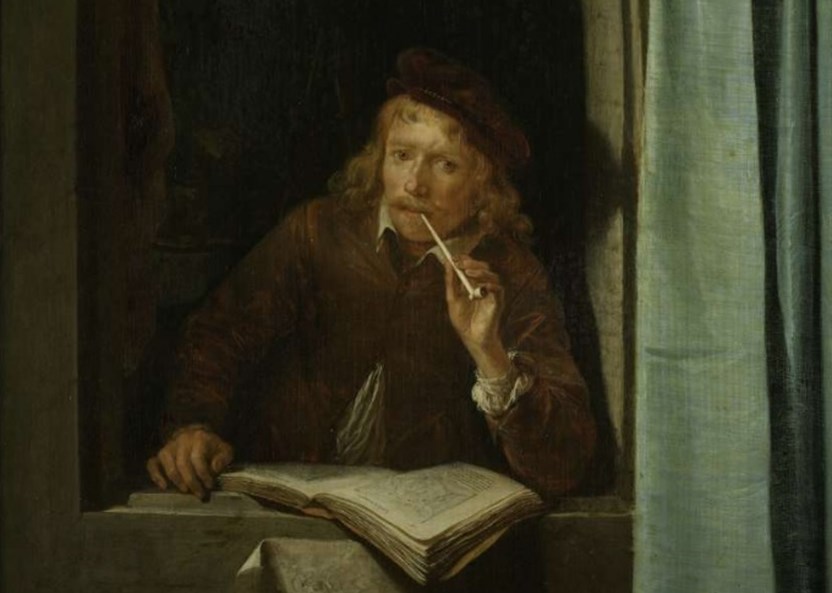 Gerard Dou, Pijprokende man (Collectie Rijksmuseum)