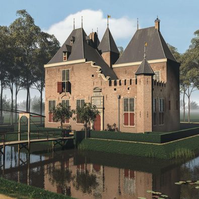 Kasteel Develstein. 3D-illustratie: Zock Design, Per Bos © 2019