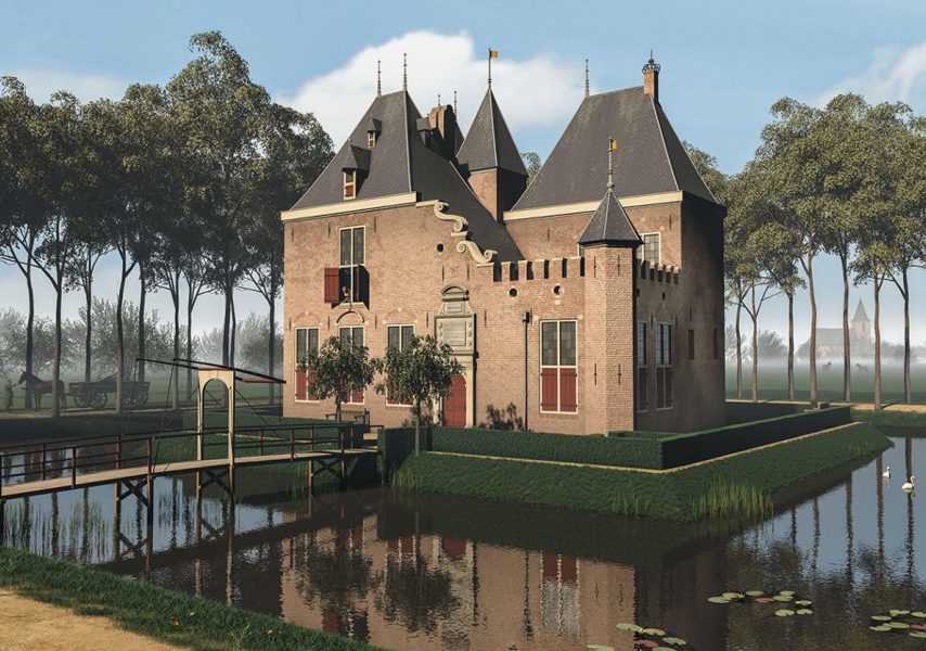 Kasteel Develstein. 3D-illustratie: Zock Design, Per Bos © 2019