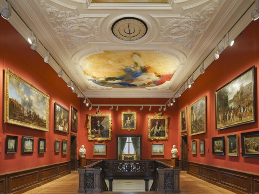 Foto van het interieur van het Mauritshuis.