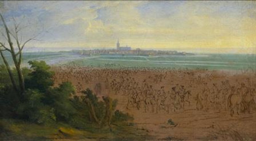 Het Franse leger voor Naarden, door A.F. van der Meulen (Collectie Rijksmuseum)