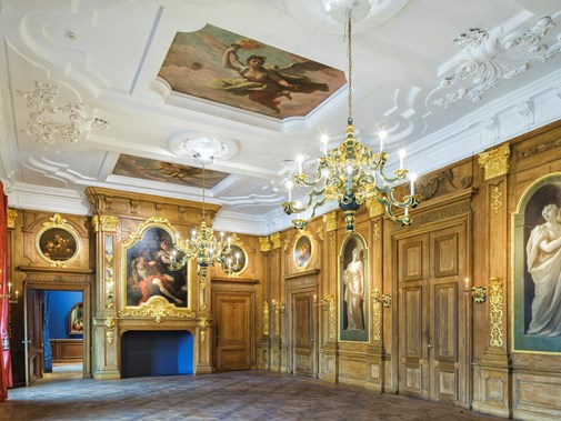 Foto van het interieur van het Mauritshuis.