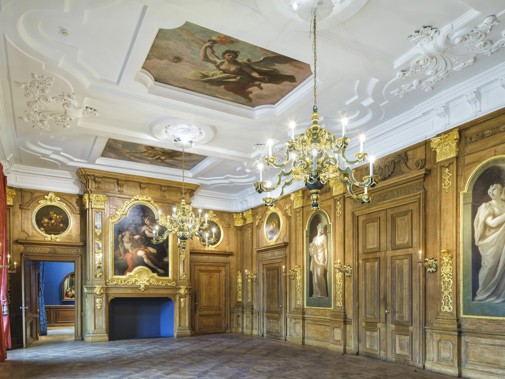 Foto van het interieur van het Mauritshuis.