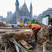 Foto van opgraving bij de Binnenhof