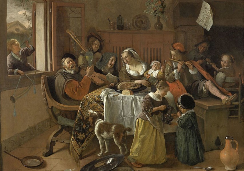 Het Vrolijke Huisgezin van Jan Steen (Rijksmuseum)
