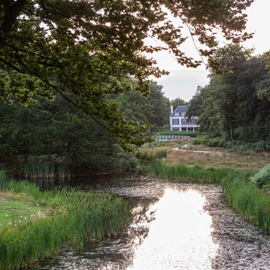 Spiegelvijver van Nieuw-Leeuwenhorst richting Dijkenburg. Foto: Floris Scheplitz