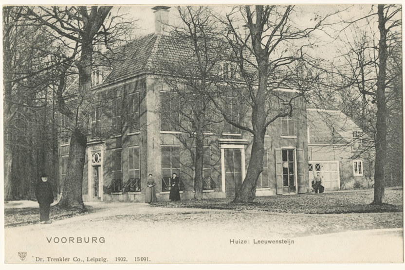 oude foto van een landhuis