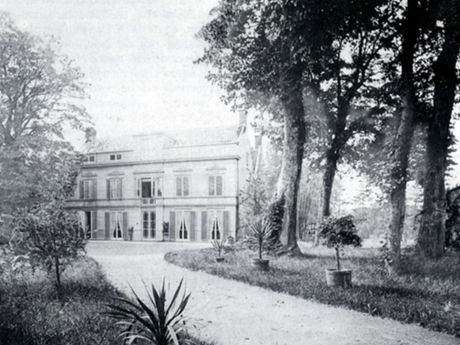 Oude foto (1870-1880) van buitenplaats Calorama in Noordwijk 