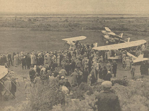 Opening van het vliegveld van de N.V. Maatschappij "Voorne