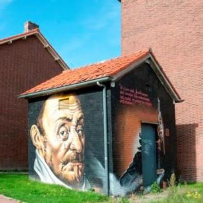 Trafohuisje aan de Willem de Zwijgerlaan, Leiden. (Foto: Marcella Dorigo)