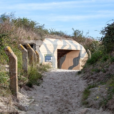 Een van de bunkers aan de bunkerroute De Punt