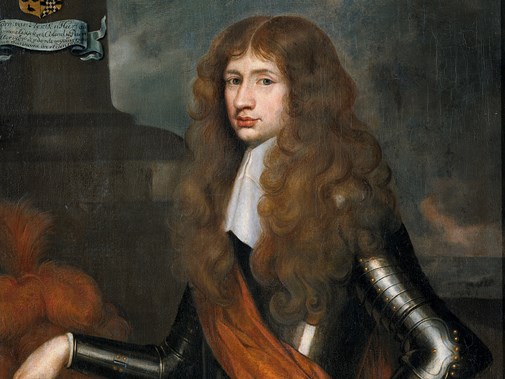 Schilderij, portret van Cornelis van Aerssen van Sommelsdijck afgebeeld in harnas.