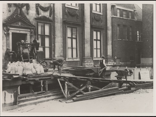 Bouw van de bomvrije bergplaats van Het Mauritshuis, oktober 1939 (foto: Het Mauritshuis)