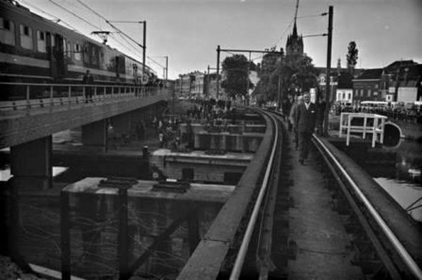 De dag van de opening van het spoorwegviaduct in Delft, 1965. Foto: ANP Historisch Archief - CC 4.0